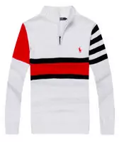 pull ralph lauren brode style camionneur river striped rouge